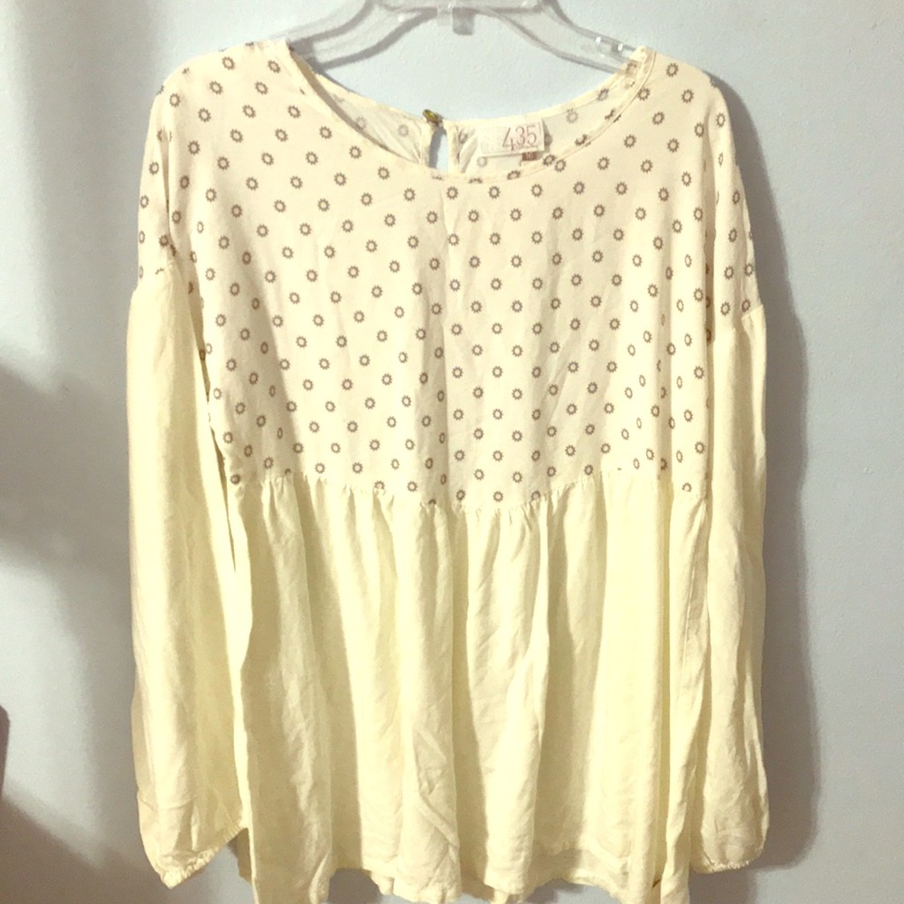 Pretty White Matilda Jane Flowy Blouse